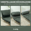 2-ühes magamistool ja külalistevoodi reguleeritava peatoega, roheline