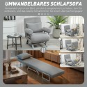 Magamistool, muudetav külalistevoodiks, ergonoomiline, helehall