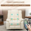 Massaažitool 8 vibratsioonipunkti ja lamamisfunktsiooniga, kreemvalge
