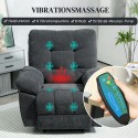 Massaažifunktsiooniga tugitool 8 vibratsioonipunkti ja jalatoega, hall
