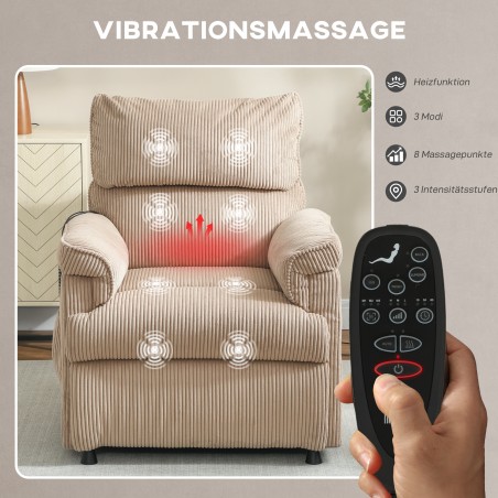 Vibratsioonirežiimidega massaažitool, soojendus- ja mälufunktsiooniga, pruun