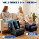 2-in-1 jalamassaažiseade soojuse, õhukompressiooni, taimeri ja 3 režiimiga, sinine-must