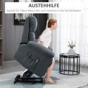 Massaažitool püstitõusmisabiga ja 8 vibratsioonimootoriga, hall