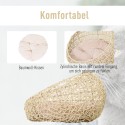 Rotangist kassi- ja lemmikloomamaja padjaga, beež, Ø56 × 35 cm