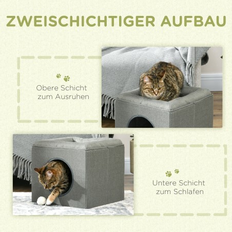 2 ühes kassikodu ja kassivoodi padjaga, roheline