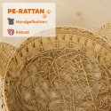 Rotangist kassikorv eemaldatava padjaga, kuni 10 kg, helepruun