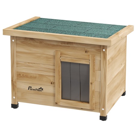 Ilmastikukindel kassimaja kuni 6 kg kaaluvale kassile, 57 × 45 × 43 cm, naturaalne