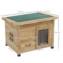 Ilmastikukindel kassimaja kuni 6 kg kaaluvale kassile, 57 × 45 × 43 cm, naturaalne