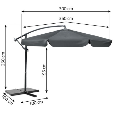 Kokkupandav aiavari 8 segmendiga 350 cm kattega | FreshDesign.ee