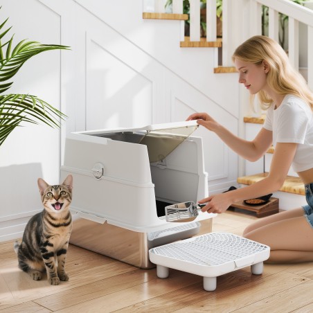 XL-sisemusega roostevabast terasest kassiliivakast koos kühvliga, helehall