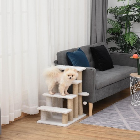 4-astmeline lemmikloomatrepp kraapimispostide ja palliga, kuni 5 kg