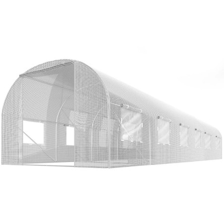 Aiatunnel - kasvuhoone 3 x 6 m (18m2) valge