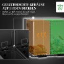 Kahekambriline prügikast, 2 × 15 l, pedaaliga, roostevaba teras, must