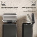 20 l mattmust pedaaliga prügikast, pehmelt sulguva kaanega