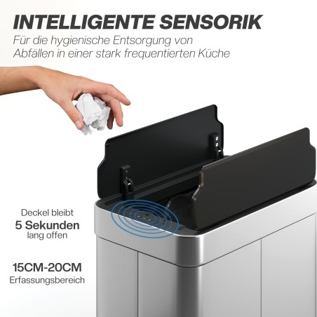 55 l sensorprügikast automaatselt avaneva liblikkaanega