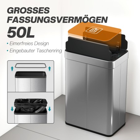 55 l sensorprügikast automaatselt avaneva liblikkaanega