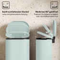 Köögi pedaaliga prügikast, 30 l, pehmelt sulguva kaanega, roheline
