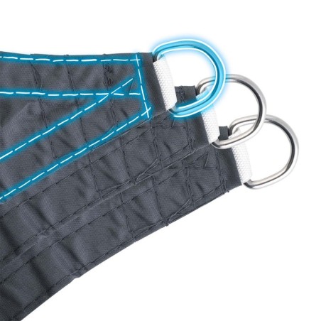 Kolmnurkne päikesepuri 7m2 hall | FreshDesign.ee