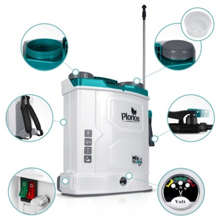 Akutoitel töötav pihusti segistiga