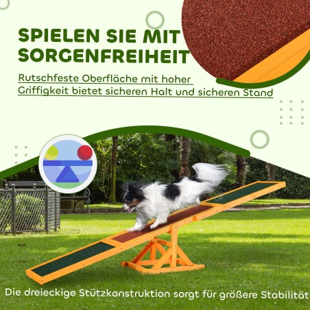 Koerte agility-kiik libisemisvastase pinnaga, kuni 50 kg, 180 × 30 × 30 cm