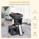 Väike kasside kraapimis- ja ronimispuu sisalpostidega, 83 cm, tumehall
