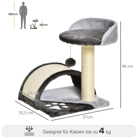 46 cm kassipuu koopa, mängupalli ja sisalköiega, kuni 4 kg, tumehall