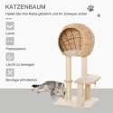 100 cm mitmetasandiline kassitorn koopa ja mängupalliga, beež