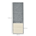 2-osaline sisalist kraapimismatt kassidele, hall, 130 × 45 × 0,3 cm