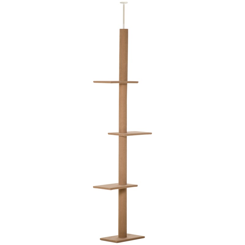 Laest pingutatav 3-tasandiline kassipuu, reguleeritav kõrgus 228–260 cm, helepruun