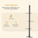 Laest pingutatav kassipuu platvormidega, 228–260 cm, hall