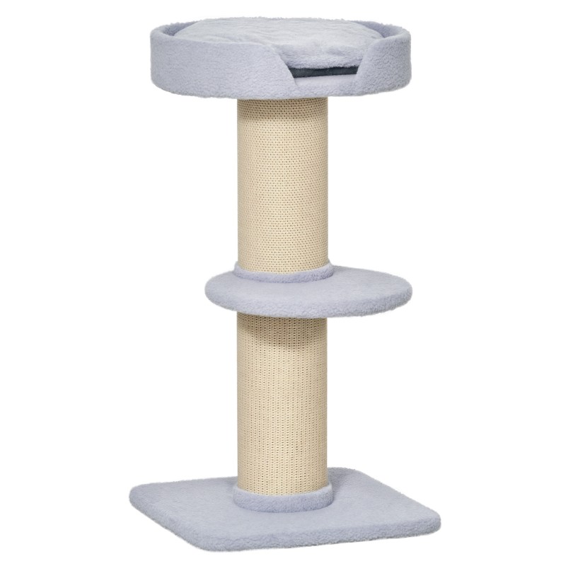 91 cm kõrgune mitmetasandiline kasside kraapimispuu, helesinine
