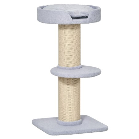 91 cm kõrgune mitmetasandiline kasside kraapimispuu, helesinine