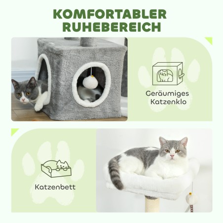 107 cm kassitorn koopa, suure platvormi ja 2 mängupalliga, hall