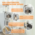 160 cm kasside kraapimispuu tasandite, koobaste ja võrkkiigega