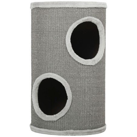 Kahekorruseline kraapimistünn 2 koopaga, 60 cm, helehall