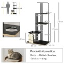 Tööstusdisainiga kasside kraapimispuu, 3 platvormi ja 2 lamamispadjaga