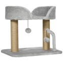 Kassipuu 42 cm džuudist kraapimisposti ja platvormiga, hall
