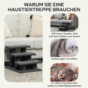 Kolmeastmeline kassitrepp lemmikloomale, 45 × 35 × 34 cm, tumehall