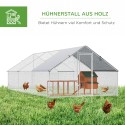 Kanaaedik koos varikatuse ja väliaedikuga 4–6 kanale, 3 × 2 × 2 m
