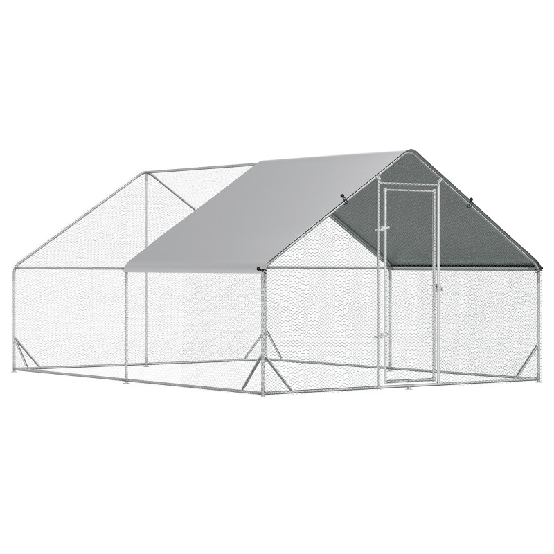 Kanaaedik koos varikatuse ja väliaedikuga 4–6 kanale, 3 × 2 × 2 m