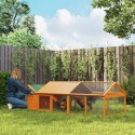 Kanade välisaedik lukustatava ukse ja avatava katusega, 2,4 × 1,125 × 0,76 m, oranž