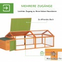 Kanade välisaedik lukustatava ukse ja avatava katusega, 2,4 × 1,125 × 0,76 m, oranž