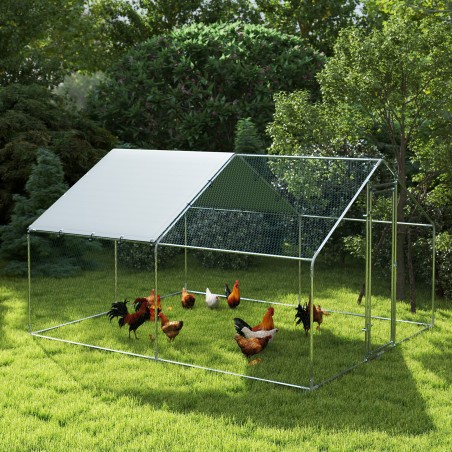 Suur metallist kanade aedik vee- ja UV-kindla kattega, 3 × 3,4 × 1,9 m