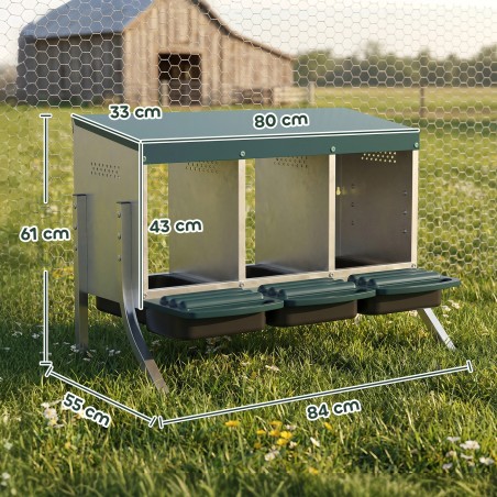 3 kambriga ventileeritav veerepesa 3 kanale, 84 × 55 × 61 cm, hõbedane