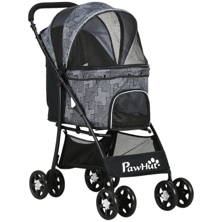 Kokkupandav koerakäru kuni 10 kg, hall, padja ja küljetaskuga