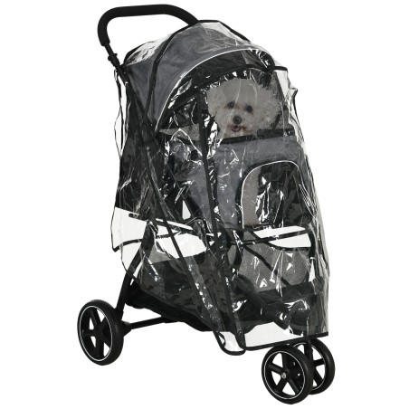 Kokkupandav koerakäru kuni 10 kg, vihmakatte ja 2 turvarihmaga