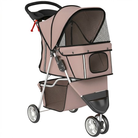 Kokkupandav koerakäru väikestele koertele kuni 10 kg, kohvipruun