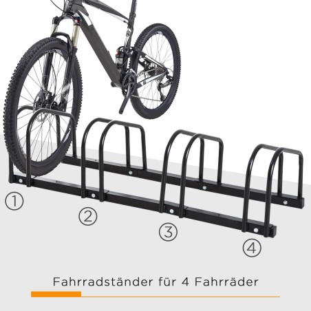 Ilmastikukindel terasest rattahoidja 4 jalgrattale, 110 × 33 × 27 cm