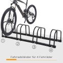 Ilmastikukindel terasest rattahoidja 4 jalgrattale, 110 × 33 × 27 cm