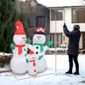 Täispuhutav lumememmede pere jõulukaunistus LED-valgustusega, 1,8 m